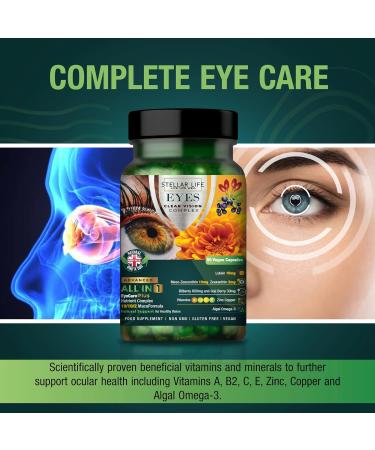 Clear Vision Complex 12 - Lutein 10mg | Meso-Zeaxanthin 10mg | Zeaxanthin 2mg | Blueberry & Goji Berry | Eye Care Supplement - Buy Online on GoSupps.com