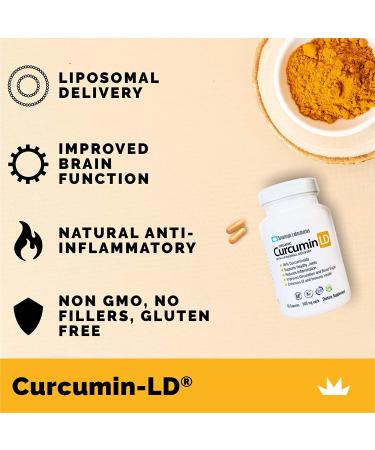 Liposomal Organic Curcumin Capsules 500mg - Gluten-Free, BioPerine-Free for Healthy Joints - Anti-Inflammatory, 2 Month Supply - Buy Online on GoSupps.com