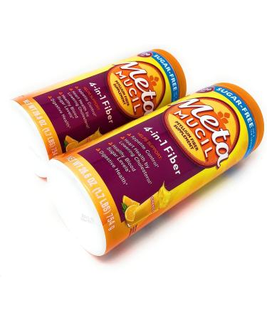 Metamucil Sugar Free Fiber Supplement, Orange Smooth, 260 Servings, 1.7 lb (Pack of 2) - Buy Online on GoSupps.com