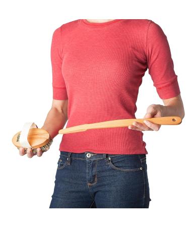 Redecker Wellfit Bath Brush with Removable Steamed Beechwood Handle  100% Made in Germany  Mixed Horsehair and Plant Fiber Bristles  17-1/2 Inches Long - Buy Online on GoSupps.com