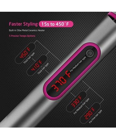 Keasen Professional 2-in-1 Hair Straightener and Curler | Tourmaline Ceramic Titanium Flat Iron for All Hair Types | 15S Fast Heating LCD | Gray - Buy Online on GoSupps.com