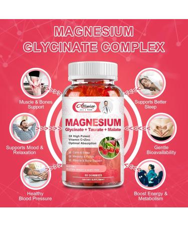 2Pack Magnesium Glycinate Gummies 500mg + 2Pack Sugar-Free Fruits and Veggies Gummies Supplement - Buy Online on GoSupps.com