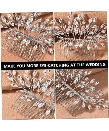 FRCOLOR Hair Comb Bridesmaid Hair Accessories Pearl Hair Accessories Flower Hair Clips for Women Hair Accessories for Women Pearl Tiara Women's Iron Rhinestones Rhinestone Hair - Buy Online on GoSupps.com
