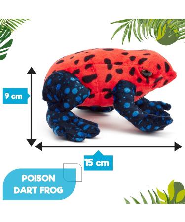 Zappi Co 100% Recycled Plush Poison Dart Frog Toy - 15cm Stuffed Eco-Friendly Animal for Newborns - Buy Online on GoSupps.com
