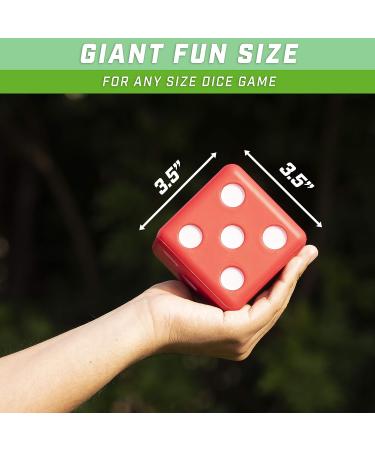 GoSports Giant 3.5 Inch Red Foam Playing Dice Set with Bonus Scoreboard - Includes 6 Dice, Dry-Erase Scoreboard, and Carrying Case - Buy Online on GoSupps.com