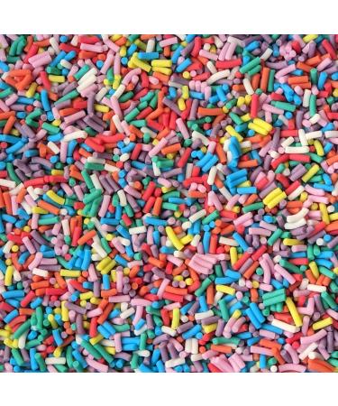 Mixed Sugar Strands Sprinkles - 100g of Bright Cake Sprinkles Toppers Decorations Bakestable Funfetti Vegan (100g)