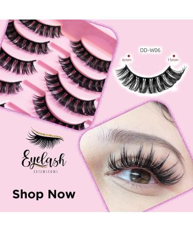 10 Pairs Russian eyelashes Faux Mink False Eye Lashes D-Curl Fluffy and Wispy Ultra Soft Premium Sweat and Water Resistant Feather Light Enhancing Beauty and Confidence (W-06) - Buy Online on GoSupps.com