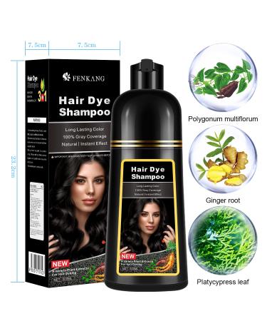 Instant Wine Red Hair Dye Shampoo - 3 in 1 Gray Coverage Herbal Ingredients Long Lasting - 16.9 Fl Oz for Men & Women - Buy Online on GoSupps.com