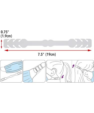Beadsmith Fablastic Mask Mate Adjustable Extender - 2 Pieces 19.1 cm White - Convenient Mask Extension Hooks & Strap - Buy Online on GoSupps.com