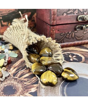 XIANNVXI 10 Pcs Tiger Eye Crystals Heart Set - Natural Gemstones for Reiki Crystal Healing and Love, Yellow Tiger Eye - Buy Online on GoSupps.com