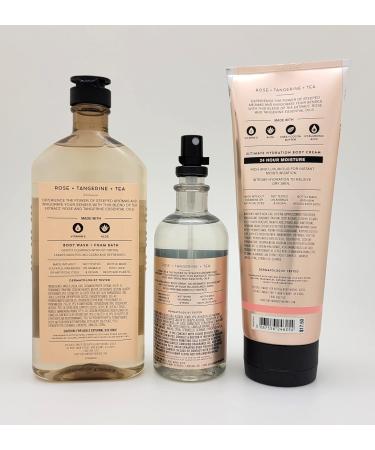 Aromatherapy - Rose +Tangerine + Tea - 3 pc Bundle - Body Wash and Foam Bath - 10 fl oz - Essential Oil Mist 5.3 fl oz & Ultimate Hydration Body Cream 8 oz. - Buy Online on GoSupps.com