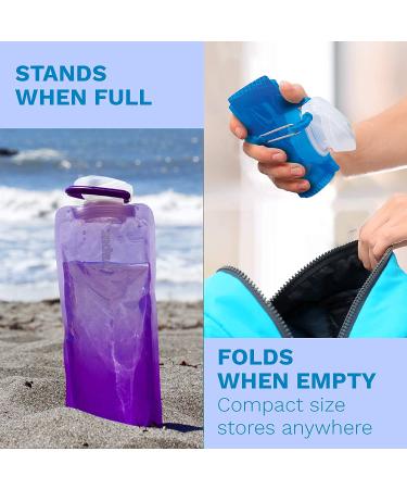 Vapur Solid Flexible Water Bottle with Carabiner - Malibu Teal, .70L/23 oz - Buy Online on GoSupps.com