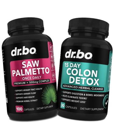Saw Palmetto for Women Hair Loss & Colon Cleanser - DHT Blocker for Women Growth & 15 Day Colon Cleanse Intestinal Detox Pills - Pure Saw Palmetto Hair Loss Supplement Bowel Movement Capsules