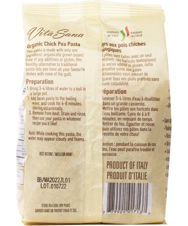 Vita Sana Organic Chickpea Fusilli 225 Grams - Buy Online on GoSupps.com