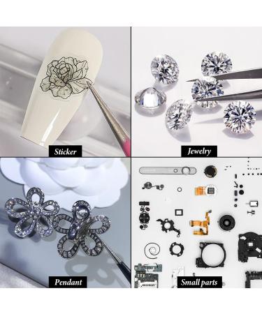 LIANCHEN 3 Pieces Stainless Steel Tweezers Kit Tweezers Tip Jewellery Pick Up Tool Multifunctional Tweezers Jewellery Pick Up Tool for Nail Art Jewellery Making DIY Small Objects - Buy Online on GoSupps.com