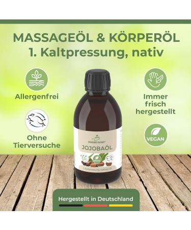 Organic Cold Pressed Jojoba Oil - Best Base Oil for Massage Baby Care & Skin | 250 ml Spray Bottle - Buy Online on GoSupps.com