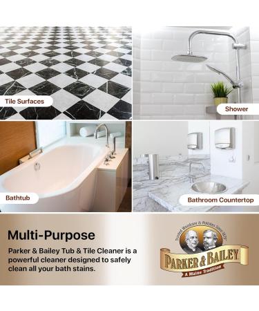 PARKER & BAILEY Tub & Tile Cleaner - Effective Bathroom & Shower Cleaner Spray Soap Scum & Hard Water Stain Remover 32 Oz Multi-Purpose Household Cleaning Spray - Buy Online on GoSupps.com