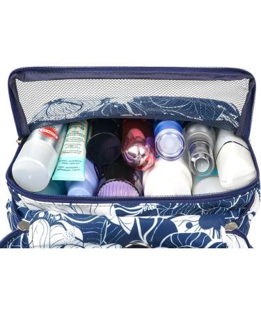 Women's Waterproof Travel Hanging Toiletry Wash Bag Cosmetic Organizer - Blue Lotus - Buy Online on GoSupps.com