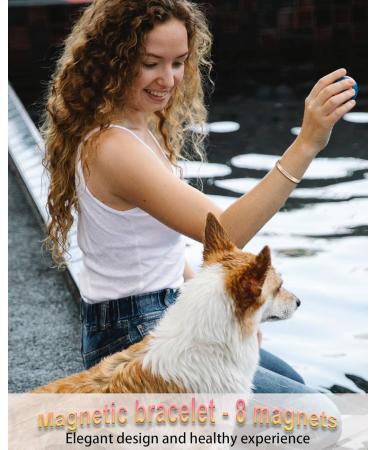 ENermagix Tri-Tone Magnetic Copper Bracelets for Men & Women - Adjustable 16.5 cm with 8 Magnets - Perfect Women's Day Gift for Moms - Buy Online on GoSupps.com