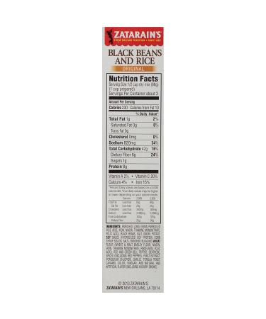 Zatarain's Black Beans & Rice 7 oz - Pack of 12 - Buy Online on GoSupps.com