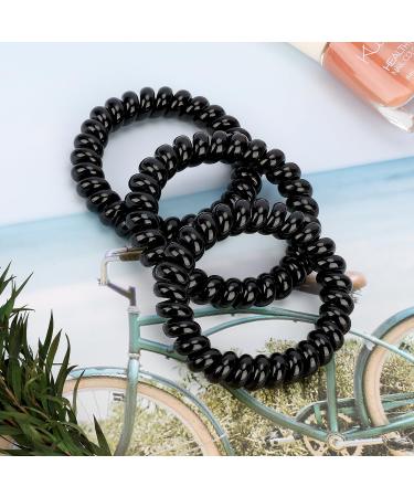 Jesslab Spiral Hair Tie - 10 Pack Traceless Telephone Cable Hair Ties for Women & Girls | No-Damage Hair Accessories | Color Sorted (#29) - Buy Online on GoSupps.com