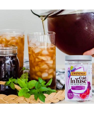 Twinings Cold Infuse Selection 36 Infusers | 3 Flavours | Water Flavouring with Ice Cube Gripper - Buy Online on GoSupps.com