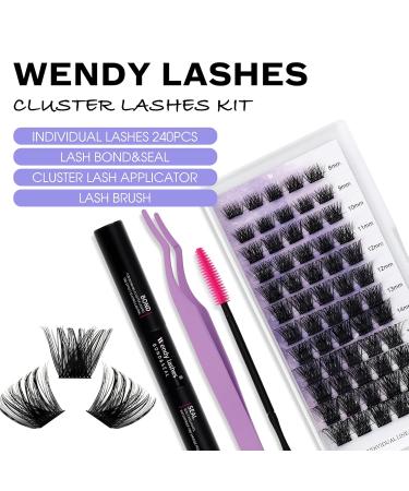 Shop Premium Cluster Lash Extensions Set | DIY Eyelash Kit with Bond & Seal (C3-D Curl 8-16 mm) - Buy Online on GoSupps.com