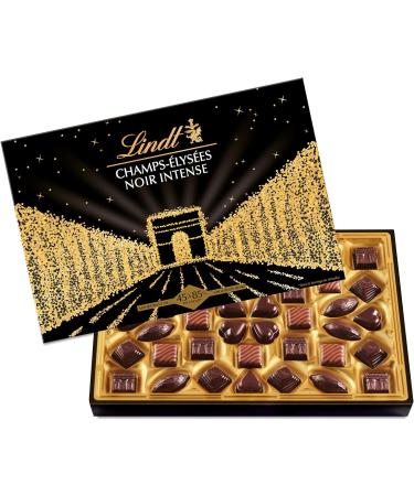 Lindt - Box CHAMPS- LYS ES Intense Black - Assorted Dark Chocolates from 45% to 85% Cocoa - Intense Crispy and Smooth - Ideal for Christmas 395g - Buy Online on GoSupps.com