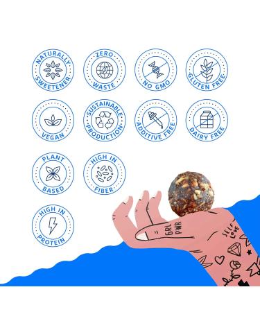 Fidmi Snack Protein Energy Balls Cacao | VEGAN Gluten Free Plant Based Superfood (Cacao) - All Natural Ingredients - Snack Size Bites 3.8 oz (3 count) Cacao Snack - Buy Online on GoSupps.com