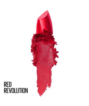 Maybelline Color Sensational Lipstick  Lip Makeup  Cream Finish  Hydrating Lipstick  Nude  Pink  Red  Plum Lip Color  Red Revolution  0.15 oz  (Packaging May Vary) 630 RED REVOLUTION 0.15 Ounce (Pack of 1) - Buy Online on GoSupps.com