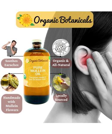 Pure Organic Mullein Oil - Organic Mullein Ear Oil Drops - Natural Ear Care Solution for Earaches Tinnitus and Kids - Herbal Mullein Extract Liquid for Soothing Relief (0.5oz) 0.5 Fl Oz (Pack of 1) - Buy Online on GoSupps.com