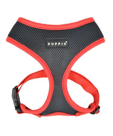 Puppia Soft Dog Harness for Small and Medium Dogs - Very Comfortable and Adjustable Soft Harness II A Grey XL