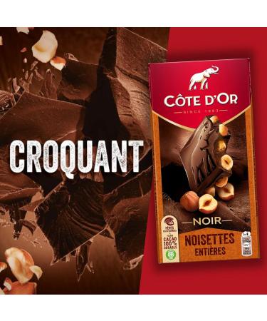 C TE D'OR - 4 C te d'Or Dark Chocolate and Whole Hazelnuts Block Bars 180g - Dark Chocolate and Whole Hazelnuts - Pack of Chocolate Bars - Pack of 4x180g - Buy Online on GoSupps.com