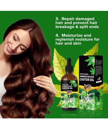 Hair Growth Oil - Castor Oil for Hair Growth - Skin Care Pure Castor Oil Natural Hair Oil Aromatherapy Black Caster Oils Scalp Strengthening Oil for Eyelashes Eyebrows Hair & Skin - Buy Online on GoSupps.com