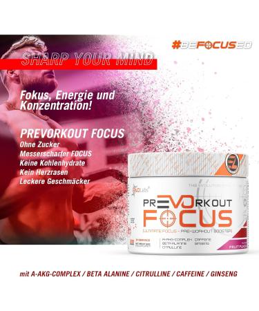 Evolabs Prevorkout Focus Powder 221G - Premium Pre-Workout Booster with N-Acetyl-L-Cystein Beta-Alanin Guarana & Siberian Ginseng - Blueberry Flavor for Enhanced Gaming & Training Performance - Buy Online on GoSupps.com