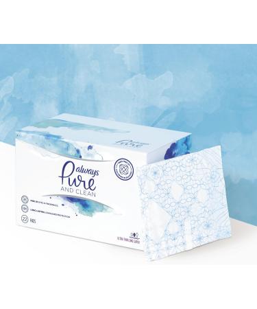 Always Pure & Clean Ultra Thin Feminine Pads for Women Long Super Absorbency with Wings Unscented 22 Count- Pack of 3 (66 Count Total) - Buy Online on GoSupps.com