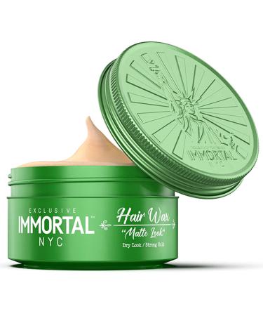Immortal NYC Matte Look Hair Wax 1 Provides strong hold matte finish natural look extra volume all-day control and washes out easily. Matte Look (NEW)
