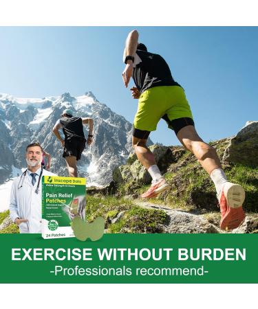 Pain Relieving Patch for Knee, Back, Neck, Shoulder & Muscle Soreness - 10 Hour Relief - 24 Count - Buy Online on GoSupps.com