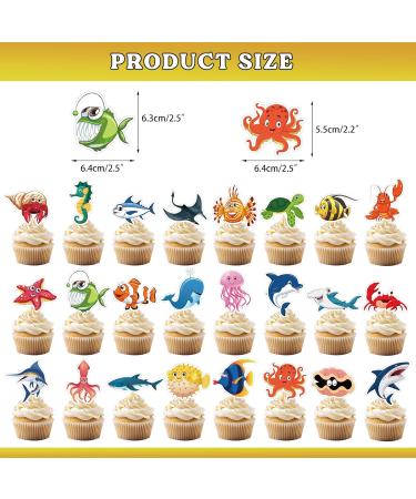 48pcs Ocean Sea Animal Cupcake Toppers - Buy Online on GoSupps.com
