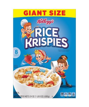 Kellogg's Rice Krispies Cereal 24oz Box - Original Rice Krispies Treats - 8 Vitamins and Minerals - Giant Size - Buy Online on GoSupps.com