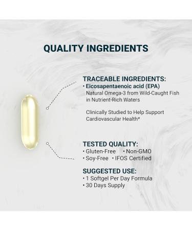 Naturalis Triple Strength UltraEPA EPA 1000mg | Pharmaceutical Grade High Purity 99% Omega-3 with 96.5% EPA Burpless Fish Oil | IFOS Certified Sustainably Sourced Non-GMO | 30 Softgels - Buy Online on GoSupps.com