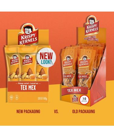 Krispy Kernels | Salty & Spicy Cocktail Mix TEX MEX Premium Quality Mixed Nuts (10 x 60g) - Buy Online on GoSupps.com