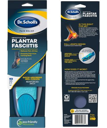 Buy Dr. Scholl's Plantar Fasciitis Pain Relief Orthotics for Men (Size 8-13 Multi-color Pack of 12) - International Shipping Available - Buy Online on GoSupps.com