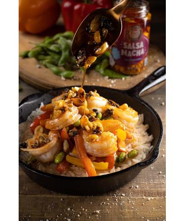 Tia Lupita Salsa Macha Chili Crunch Oil - 2 x 7.5oz Bottles | Gluten Free Non-GMO & Vegan | Flavorful Peanut & Chile Morita - Buy Online on GoSupps.com