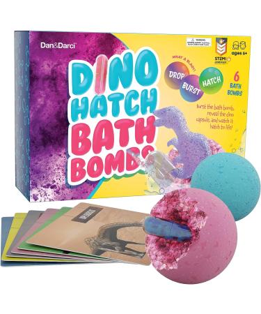 Dino Hatch Bath Bombs for Kids | Surprise Dino Capsule Inside | Educational Learning Cards | Kids Bath Bombs & Toys for Girls & Boys - Buy Online on GoSupps.com