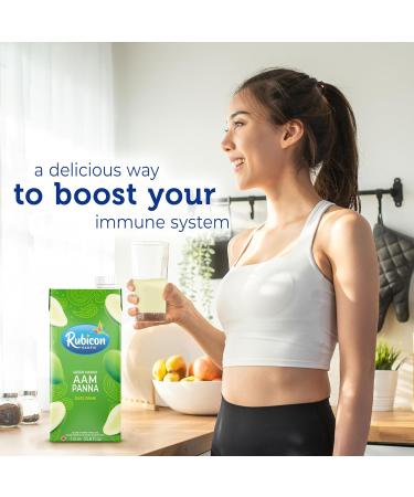 Rubicon Aam Panna Green Mango Indian Street Drink | 1L Carton | Carefully Blended with Seasoning & Spices | No Preservatives Artificial Colourings or Sweeteners | Rich in Vitamin C | Made in Canada - Buy Online on GoSupps.com