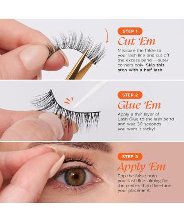 eLASHtic Natural Wispy Full Band Strip Lashes | Flared & Volume Fake Eyelashes | Elastic Lash Band for Comfort | International Shipping Available - Buy Online on GoSupps.com