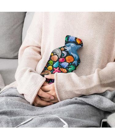 Dolphin Turtle Hot Water Bottle with Plush Cover - Hand Warmer for Adults & Kids | 26.5x15.3cm | International Shipping - Buy Online on GoSupps.com