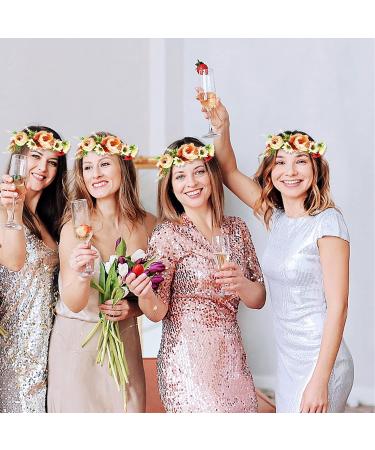Boho Flower Headband | Floral Hair Wreath for Women & Girls | Adjustable Garland Crown Headpiece for Bride | Wedding Accessories - Buy Online on GoSupps.com