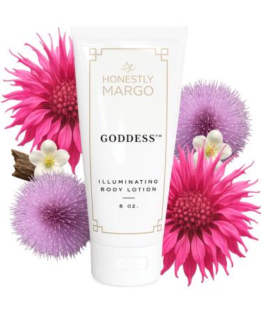 Honestly Margo Goddess Illuminating Body Lotion (8 Oz) Alluring Luxury Women s Fragrances Subtle Golden Shimmer for a Soft Body Glow Nourish Hydrating Lotion with Natural Fruit Oils and Extracts Body Lotion 8 Ounce